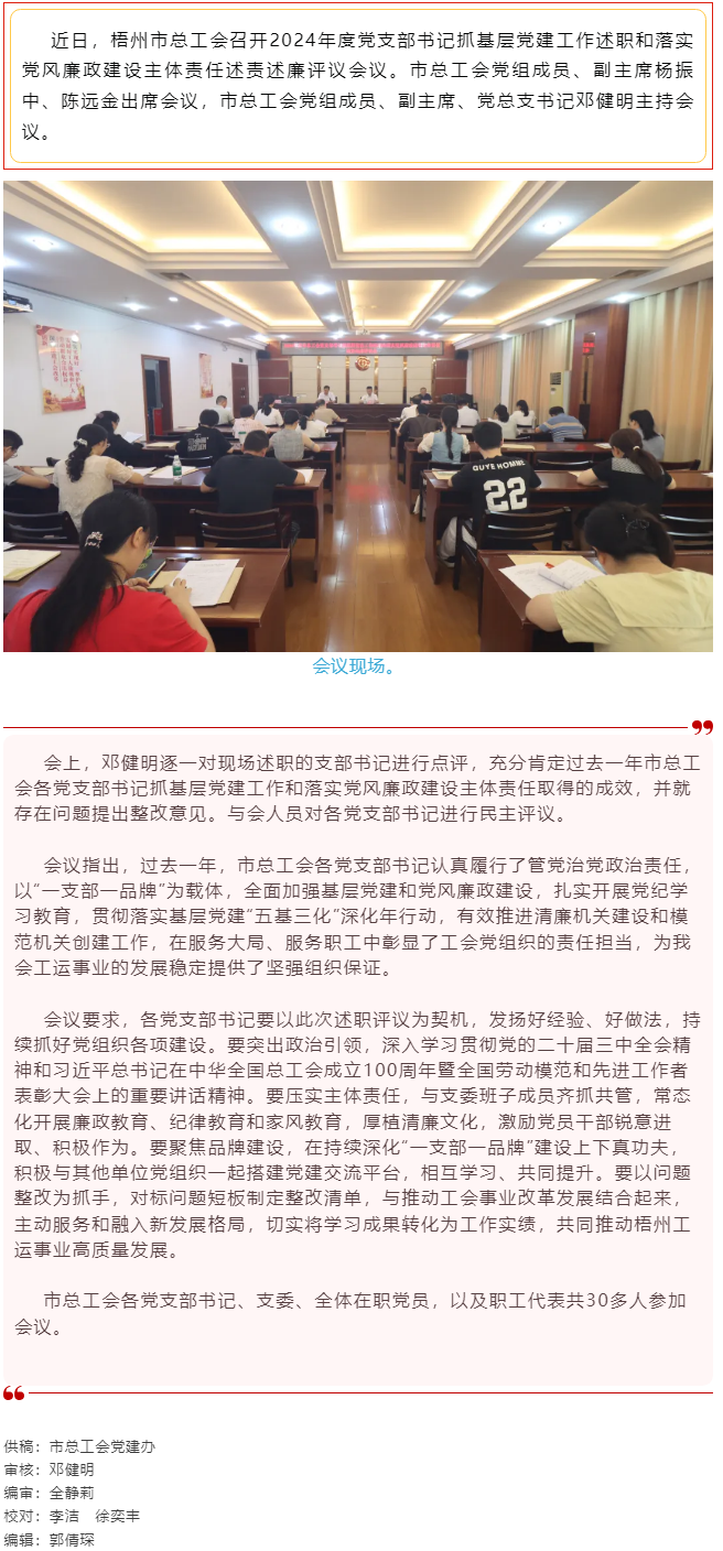破除問題促實干，繼往開來再啟航｜市總工會召開2024年度黨支部書記抓基層黨建工作述職和落實黨風廉政建.png
