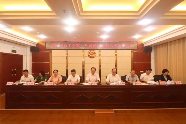 梧州市總工會召開第十八屆委員會第六次全體會議，莫江珊當(dāng)選常務(wù)副主席